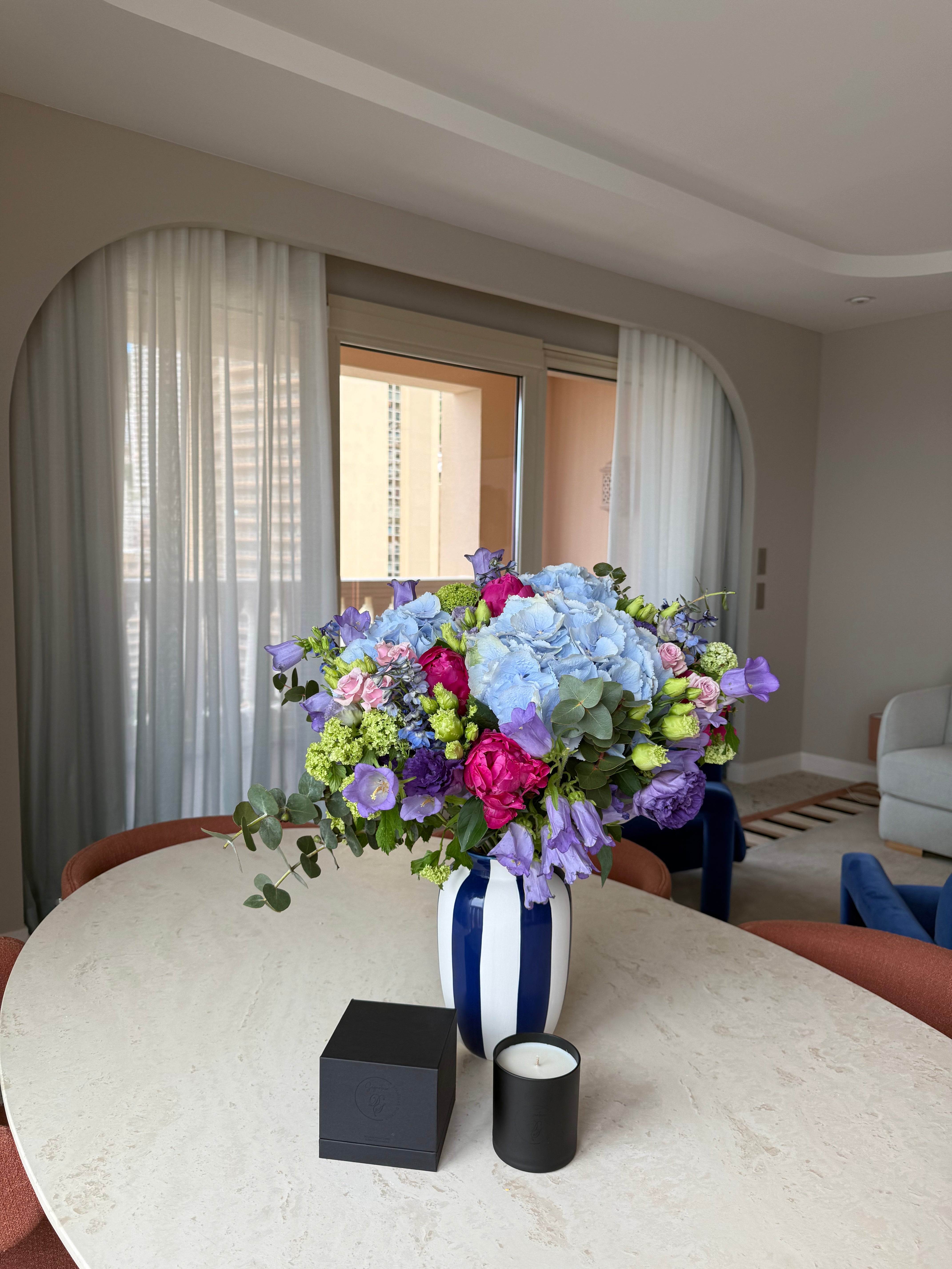 Bouquet Bleu & Rose fête des mères L