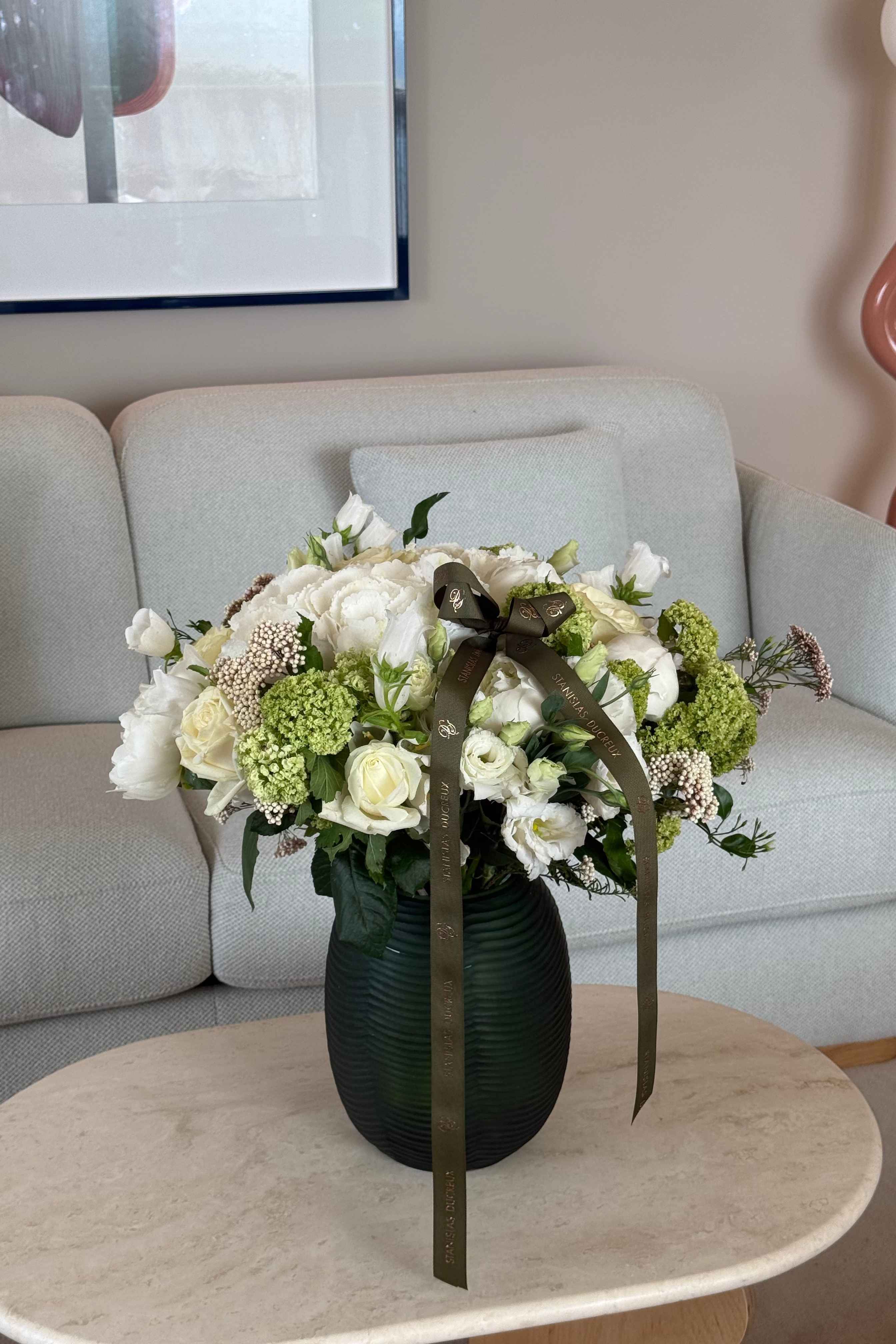 Bouquet blanc fête des mères S