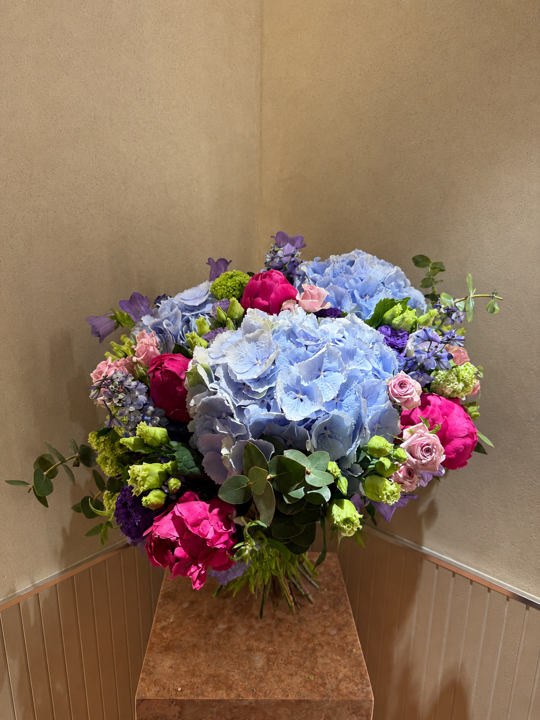 Bouquet Bleu & Rose fête des mères L