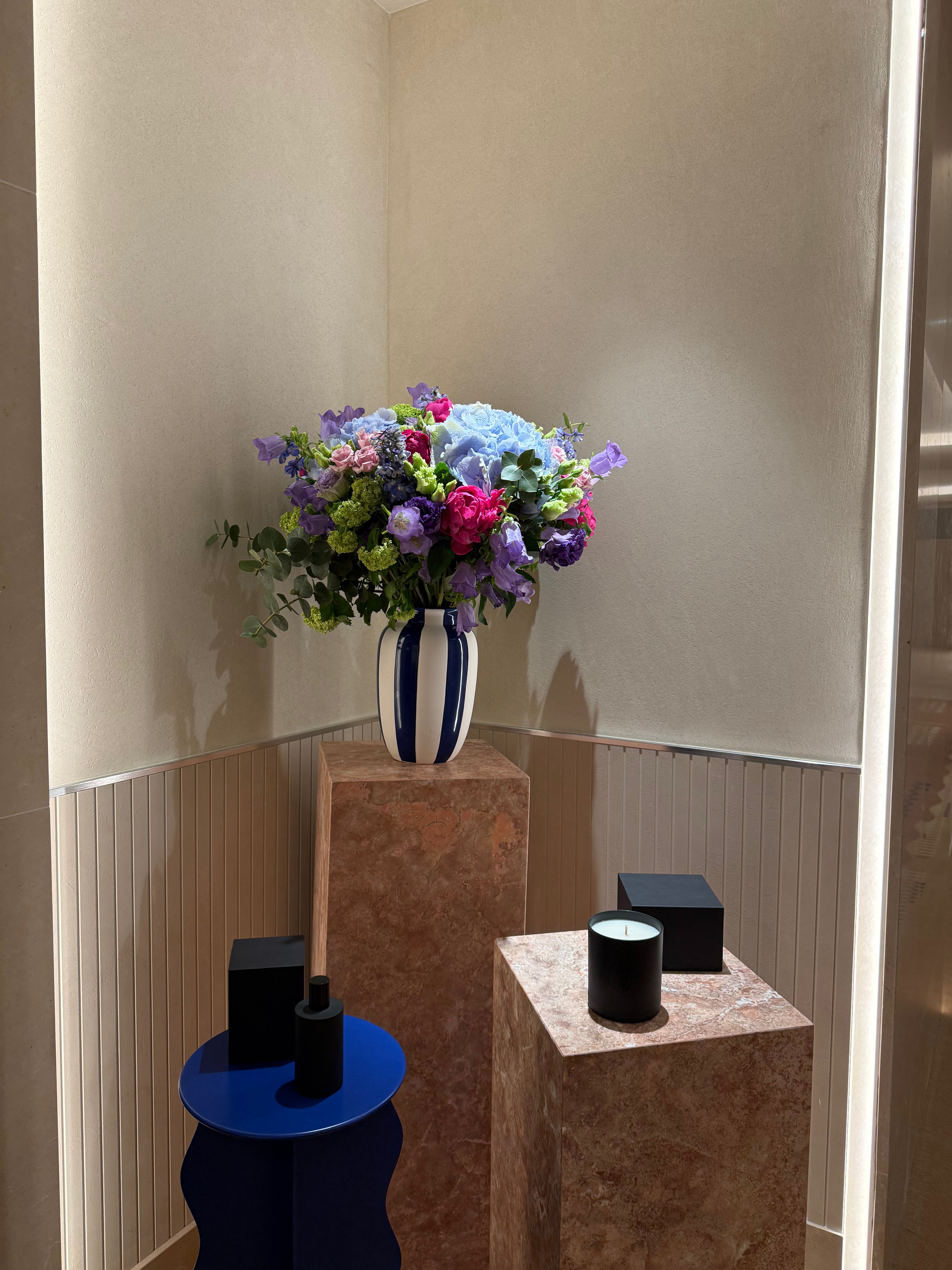 Bouquet Bleu & Rose fête des mères S
