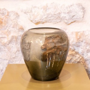 Vase grisé bas